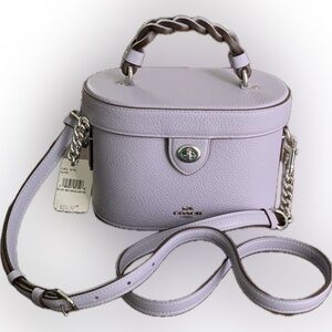 Coach CJ612 NWT Kay Crossbody Pebble Leather Lilac Mist Handbag